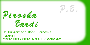 piroska bardi business card