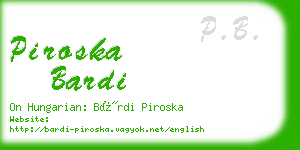 piroska bardi business card